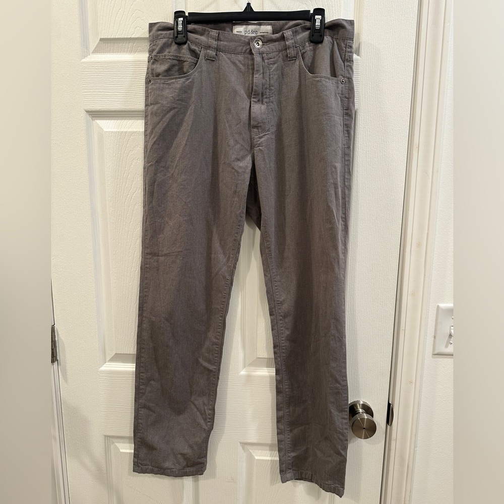 PD & C Men's Pants - Gray, Size 33 x 30 GUC